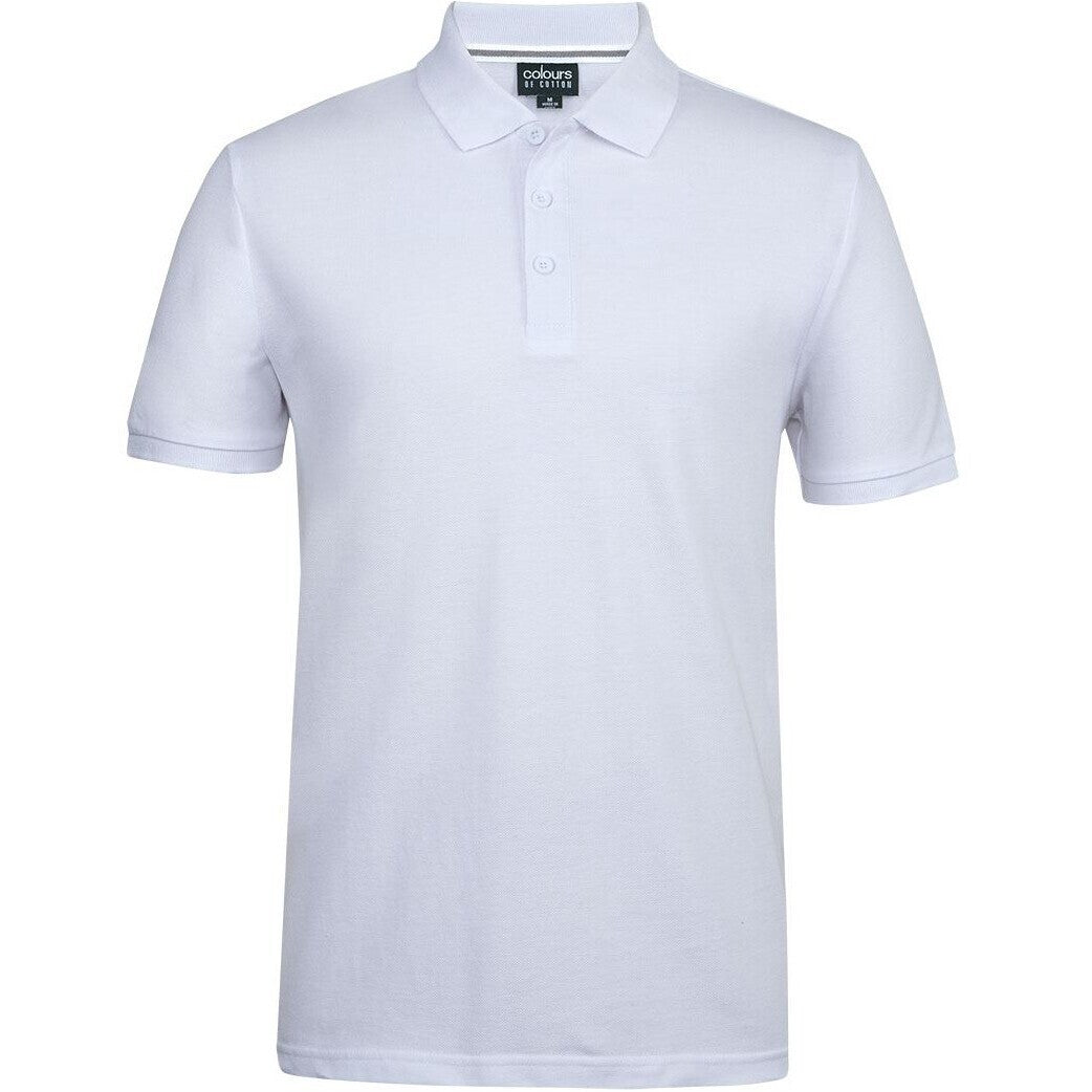 JB's Wear S2MP Pique Polo - Front View | color:White|view:front
