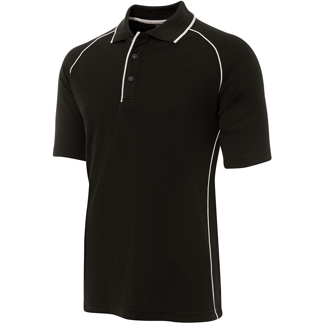 JB's Wear 2MRP Raglan Polo - Side View | color:Black/White|view:side