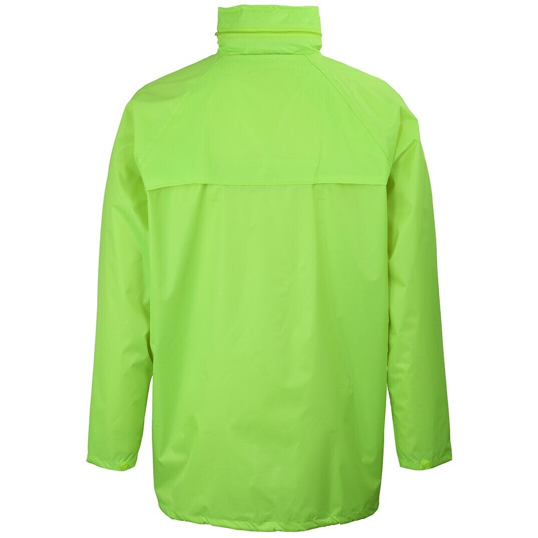 JB's Wear 3ARJ Rain Jacket - Back View | color:Lime|view:back