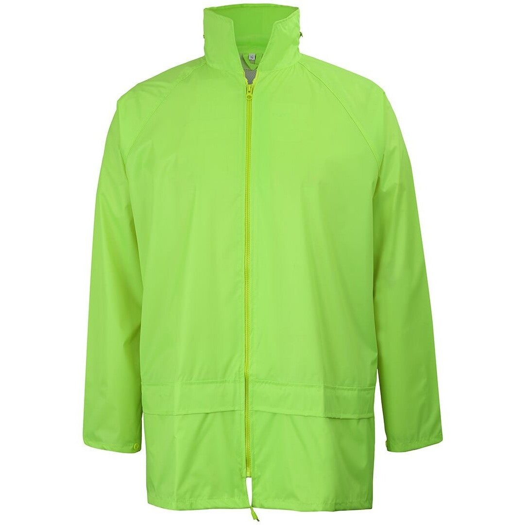 JB's Wear 3ARJ Rain Jacket - Front View | color:Lime|view:front