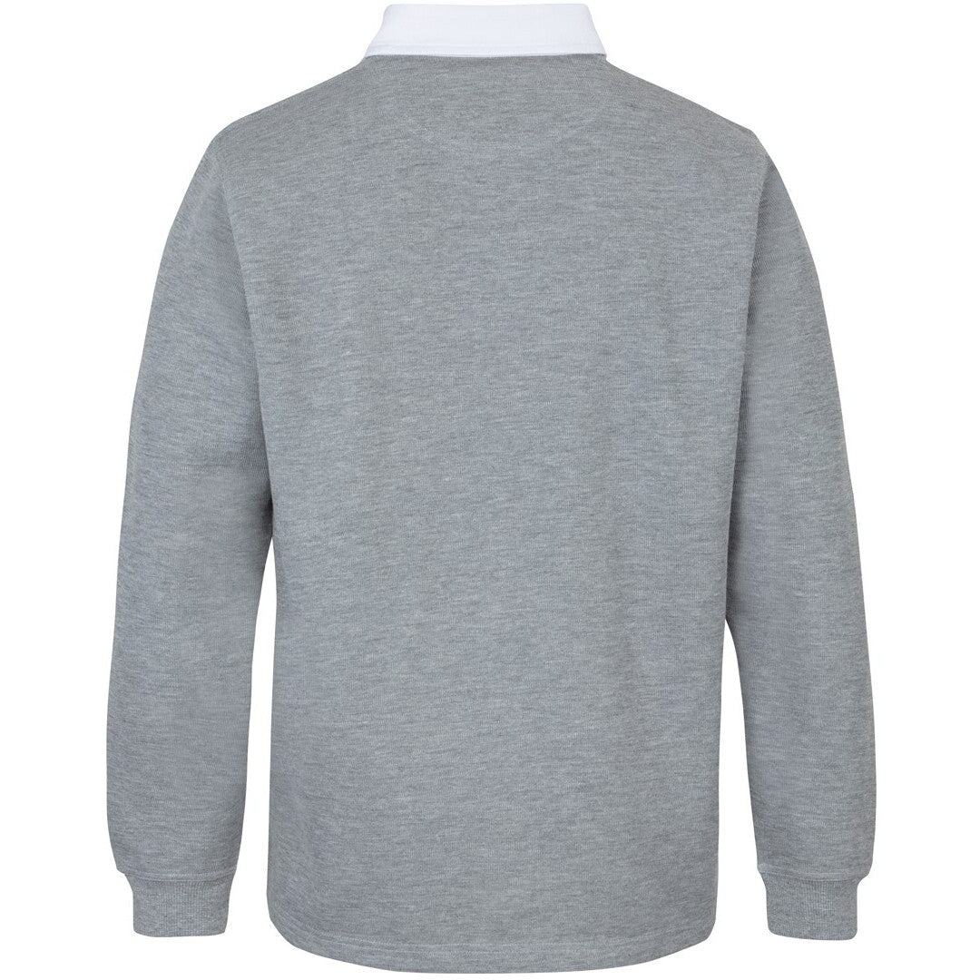 JB's Wear 3R Rugby - Back View | color:13% Marle/White|view:back