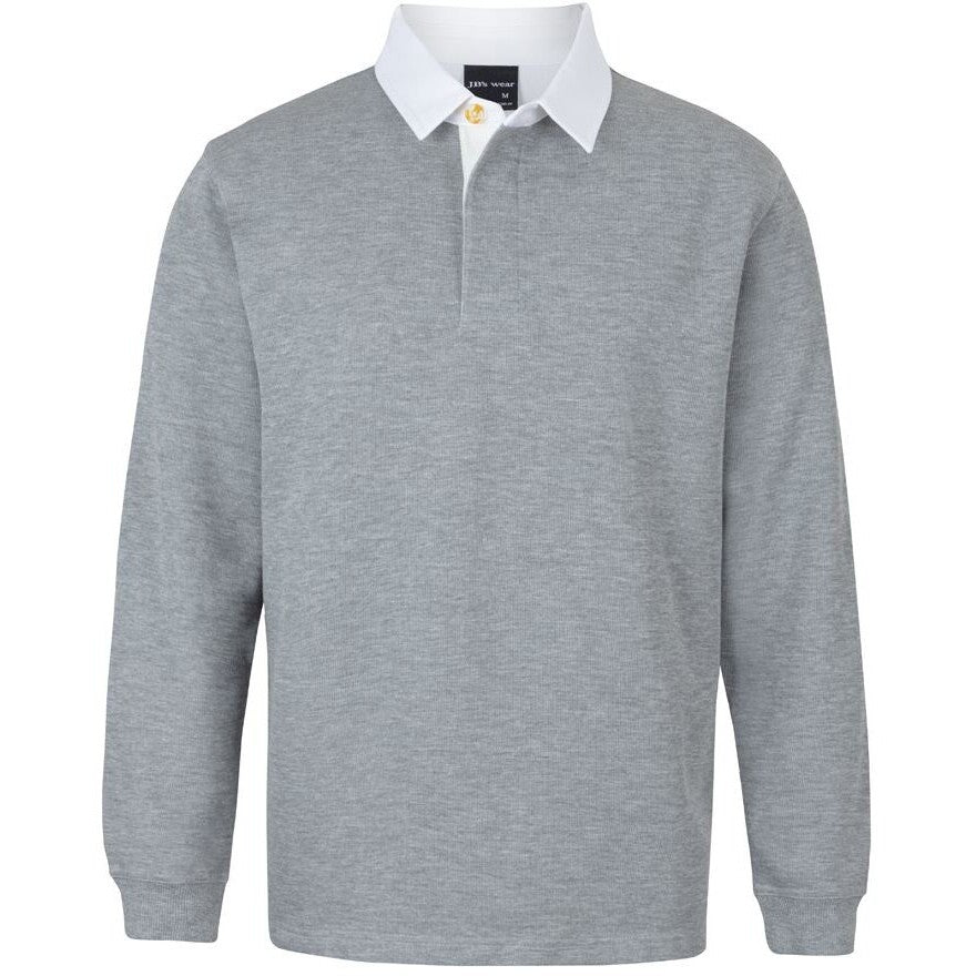 JB's Wear 3R Rugby - Front View | color:13% Marle/White|view:front