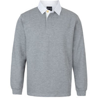 JB's Wear 3R Rugby - Front View | color:13% Marle/White|view:front