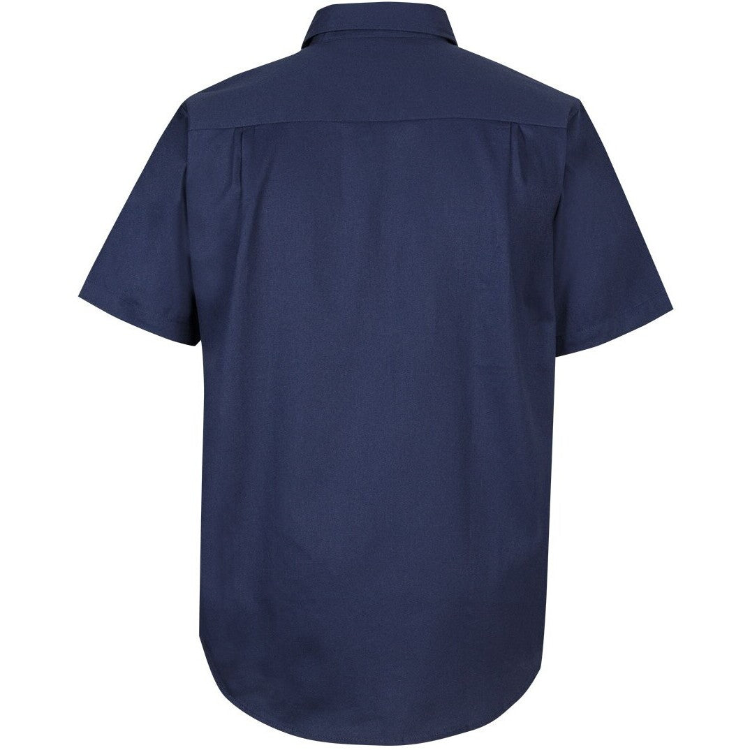 JB's Wear 6WSS S/S 190G Work Shirt - Back View | color:Navy|view:back