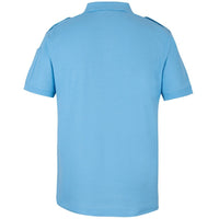 JB's Wear 210ES S/S 250 Epaulette Polo - Back View | color:Lt Blue|view:back