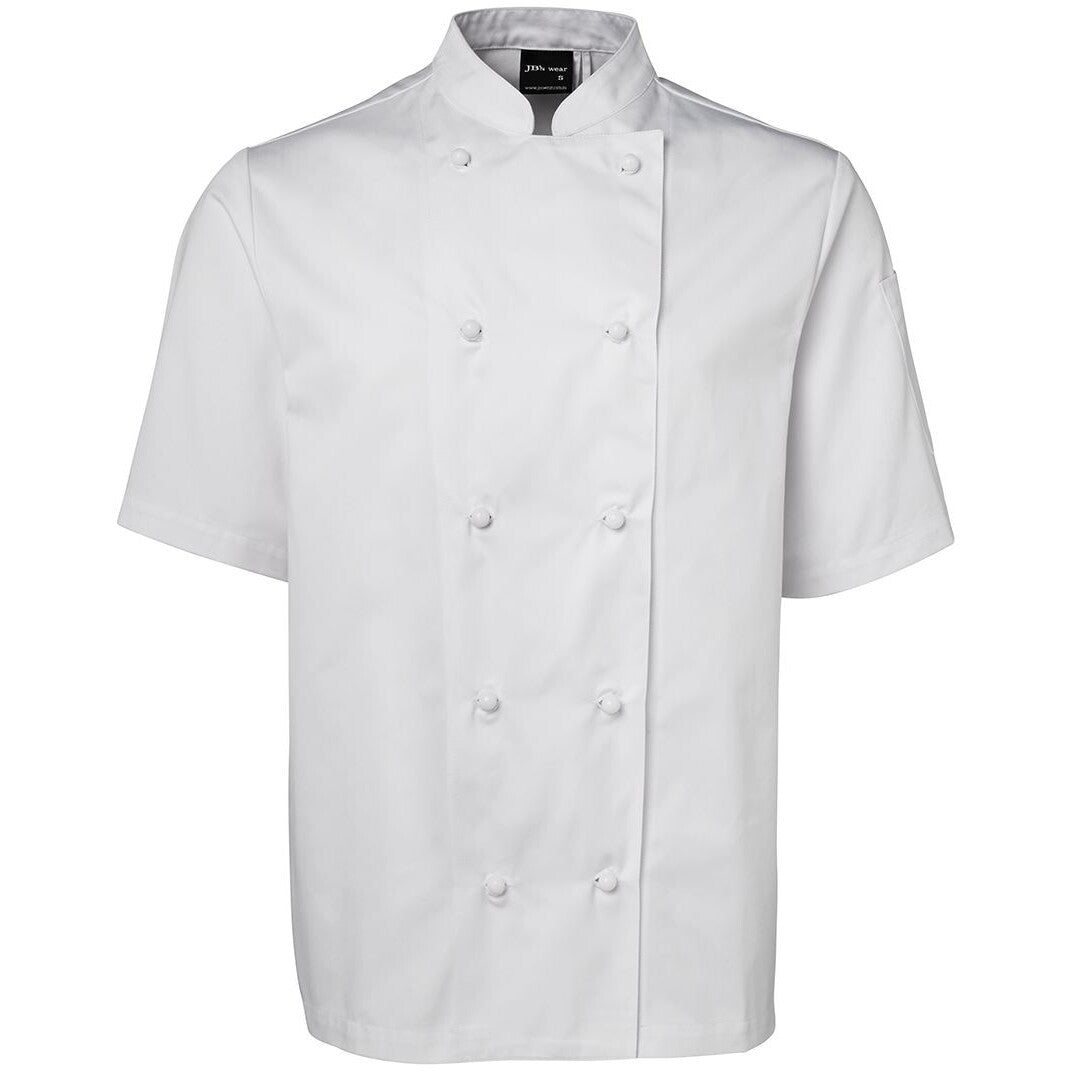 JB's Wear 5CJ2 S/S Chefs Jacket - Front View | color:White|view:front