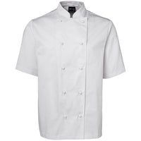 JB's Wear 5CJ2 S/S Chefs Jacket - Front View | color:White|view:front