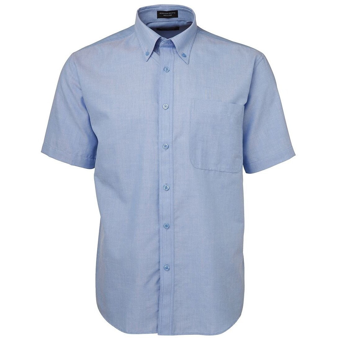 JB's Wear 4OSX S/S Oxford Shirt - Front View | color:Lt Blue|view:front