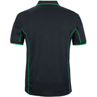 JB's Wear 7PIP S/S Piping Polo - Back View | color:Black/Pea Green|view:back