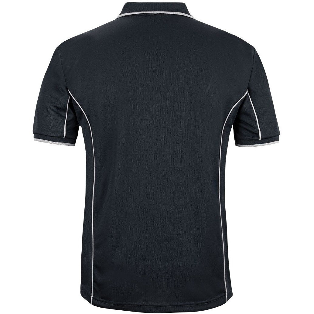 JB's Wear 7PIP S/S Piping Polo - Back View | color:Black/White|view:back