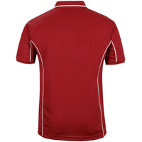 JB's Wear 7PIP S/S Piping Polo - Back View | color:Dark Red/White|view:back