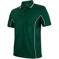 JB's Wear 7PIP S/S Piping Polo - Side View | color:Forest/White|view:side