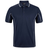 JB's Wear 7PIP S/S Piping Polo - Front View | color:Navy/White|view:front