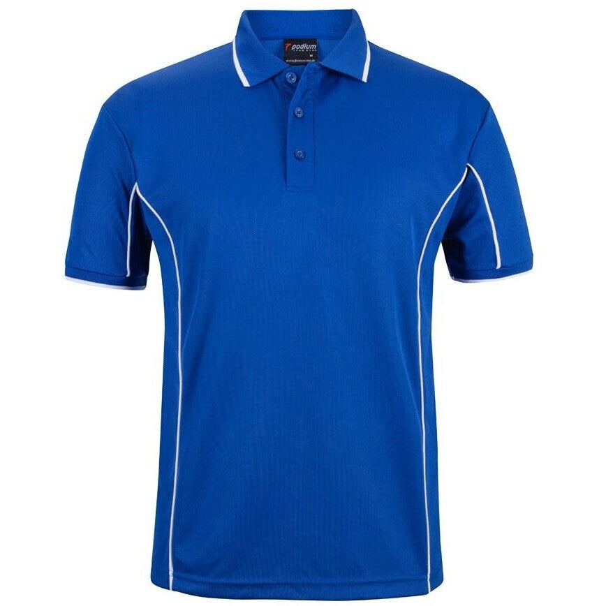JB's Wear 7PIP S/S Piping Polo - Front View | color:Royal/White|view:front