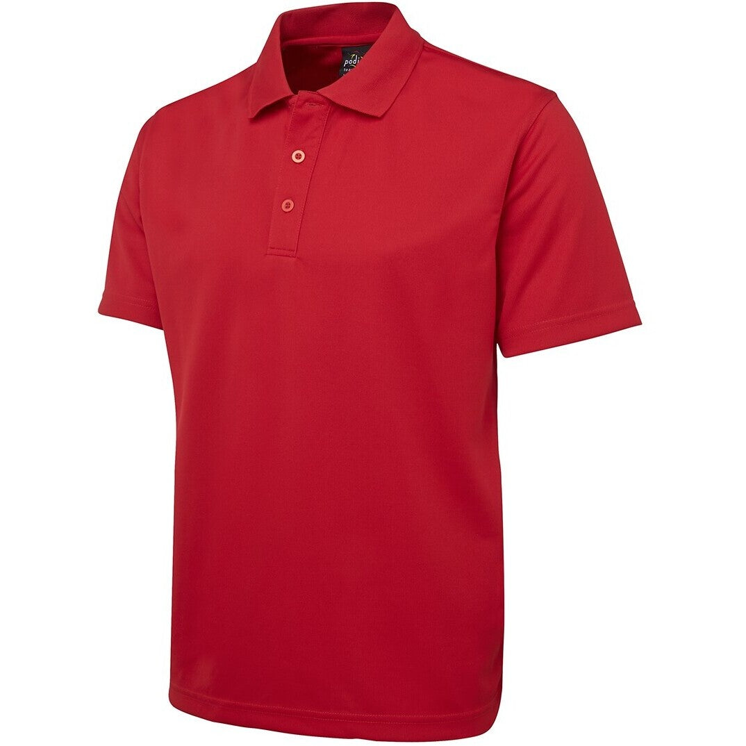 JB's Wear 7SPP S/S Poly Polo - Side View | color:Red|view:side