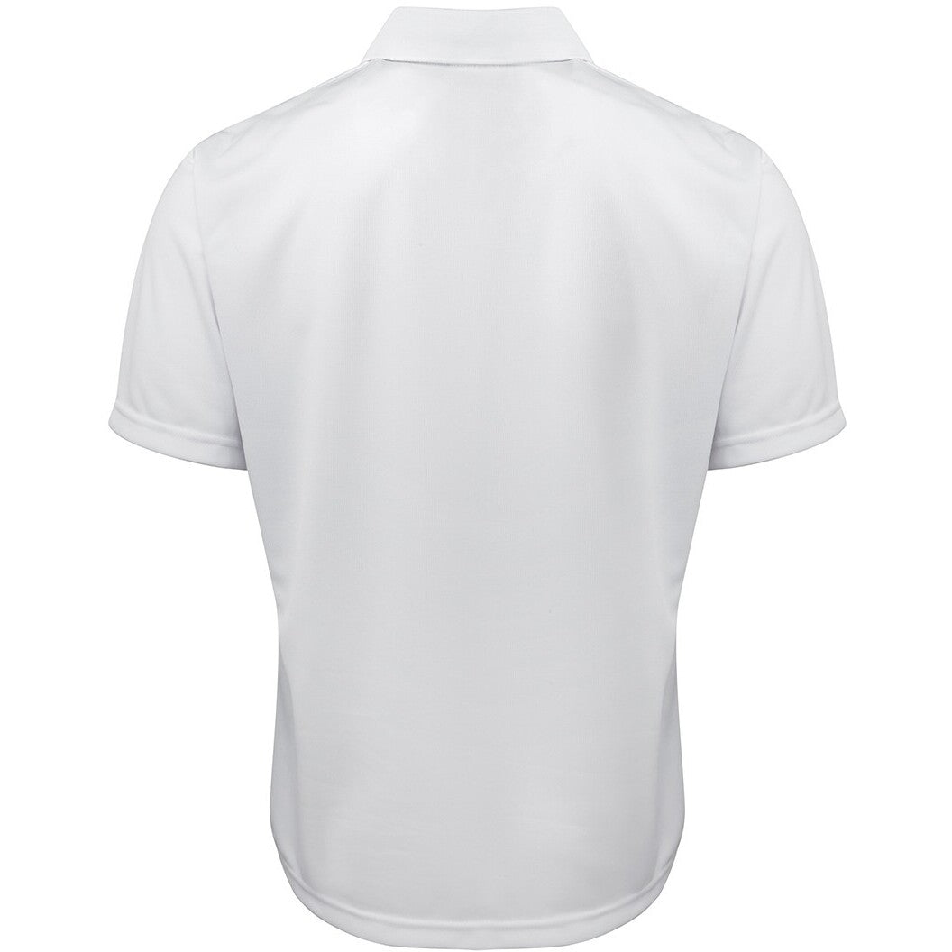 JB's Wear 7SPP S/S Poly Polo - Back View | color:White|view:back