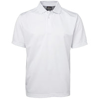 JB's Wear 7SPP S/S Poly Polo - Front View | color:White|view:front
