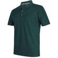 JB's Wear 7SPR S/S Recycled Polyester Pocket Polo - Side View | color:Forest|view:side