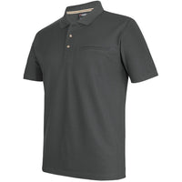 JB's Wear 7SPR S/S Recycled Polyester Pocket Polo - Side View | color:Pewter|view:side