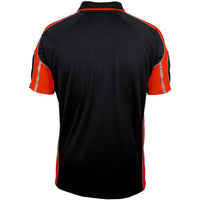 JB's Wear 6SPPS S/S Street Panel Polo - Back View | color:Black/Orange|view:back