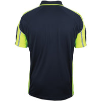 JB's Wear 6SPPS S/S Street Panel Polo - Back View | color:Navy/Lime|view:back
