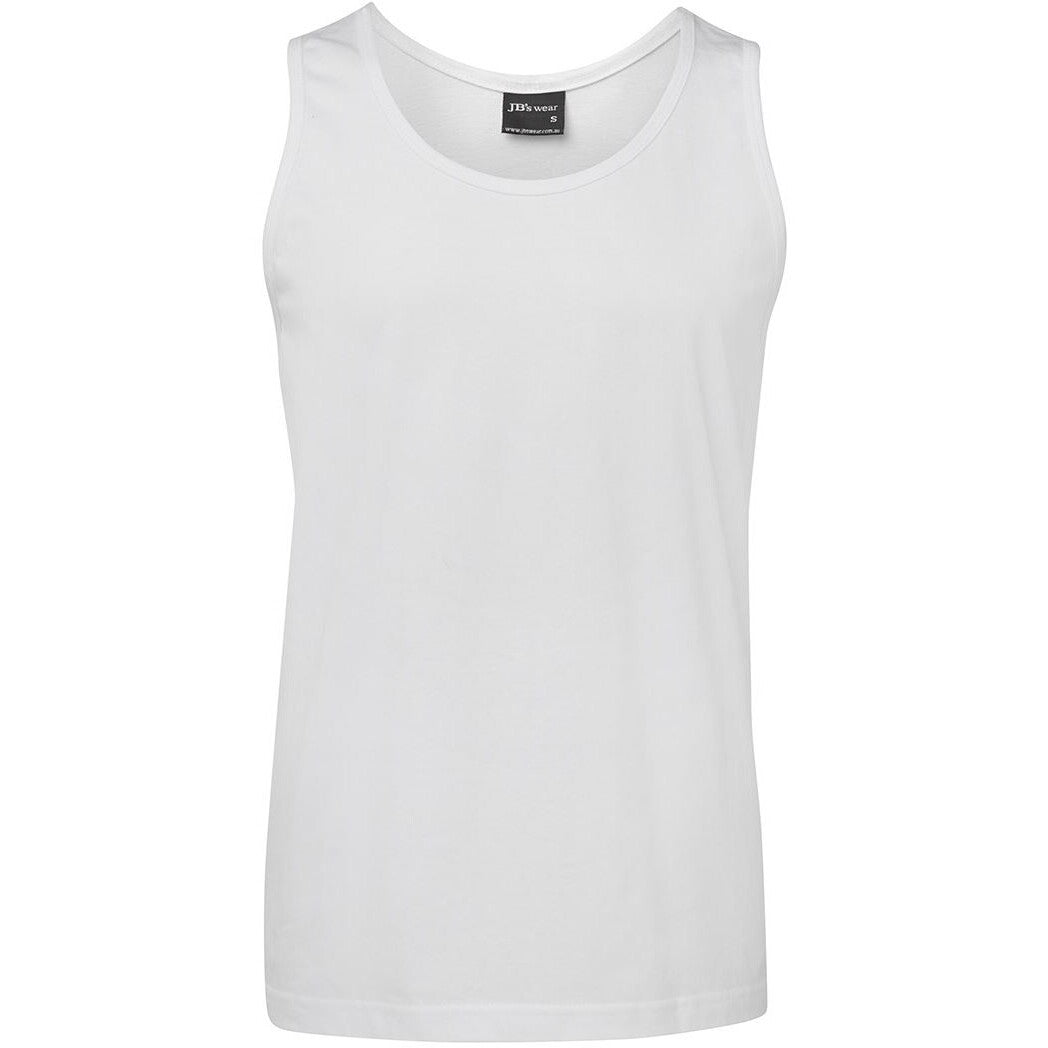 JB's Wear 1S Singlet - Front View | color:White|view:front