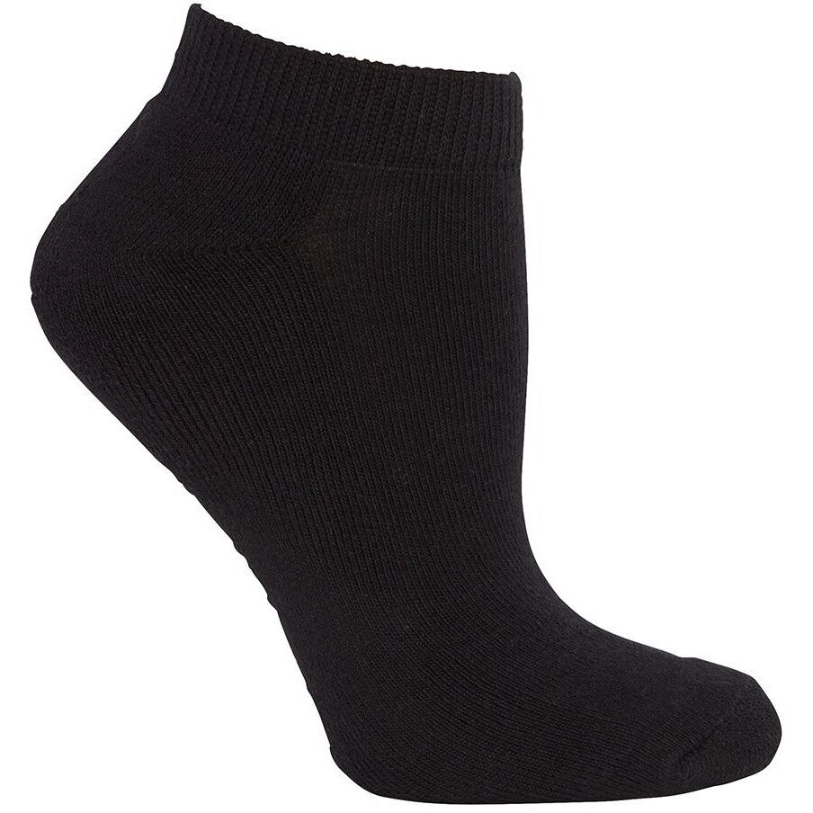 JB's Wear 7PSS1 Sport Ankle Sock (5 Pack) - Front View | color:Black|view:front