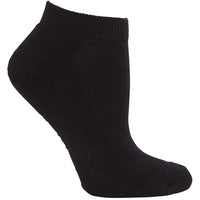 JB's Wear 7PSS1 Sport Ankle Sock (5 Pack) - Front View | color:Black|view:front