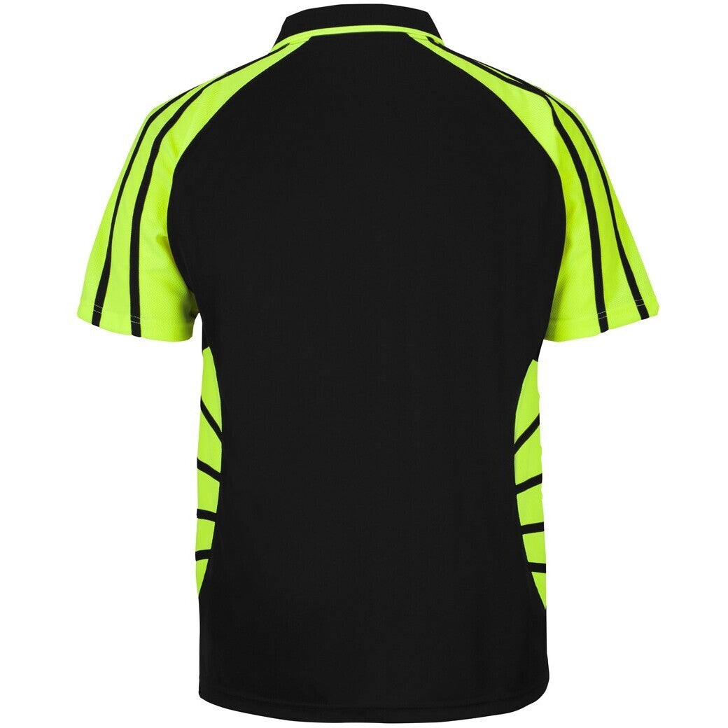 JB's Wear 6HSSP Street Spider Polo - Back View | color:Black/Lime|view:back