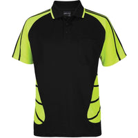 JB's Wear 6HSSP Street Spider Polo - Front View | color:Black/Lime|view:front