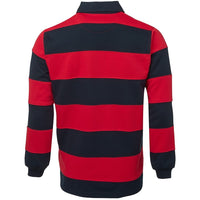 JB's Wear 3SR Striped Rugby - Back View | color:Navy/Red|view:back