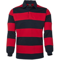 JB's Wear 3SR Striped Rugby - Front View | color:Navy/Red|view:front