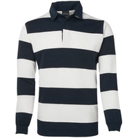 JB's Wear 3SR Striped Rugby - Front View | color:Navy/White|view:front