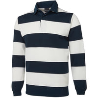 JB's Wear 3SR Striped Rugby - Side View | color:Navy/White|view:side