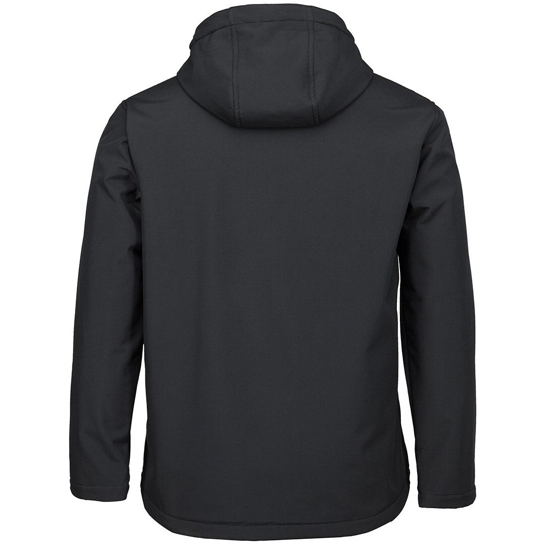 JB's Wear 3WSH Three Layer Hooded Softshell Jacket - Back View | color:Black|view:back