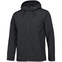 JB's Wear 3WSH Three Layer Hooded Softshell Jacket - Side View | color:Black|view:side