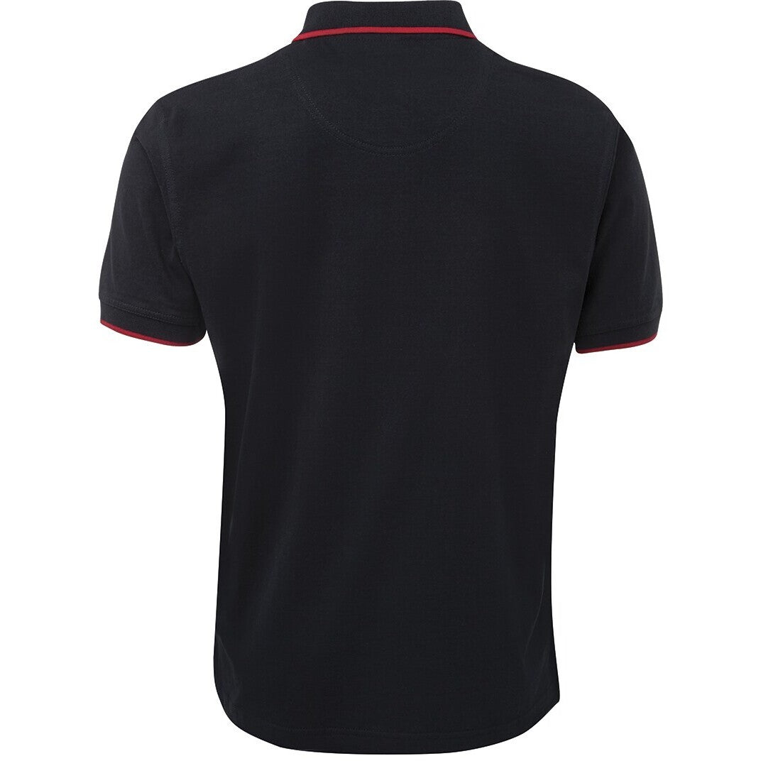 JB's Wear 2CT Tipping Polo - Back View | color:Navy/Red|view:back