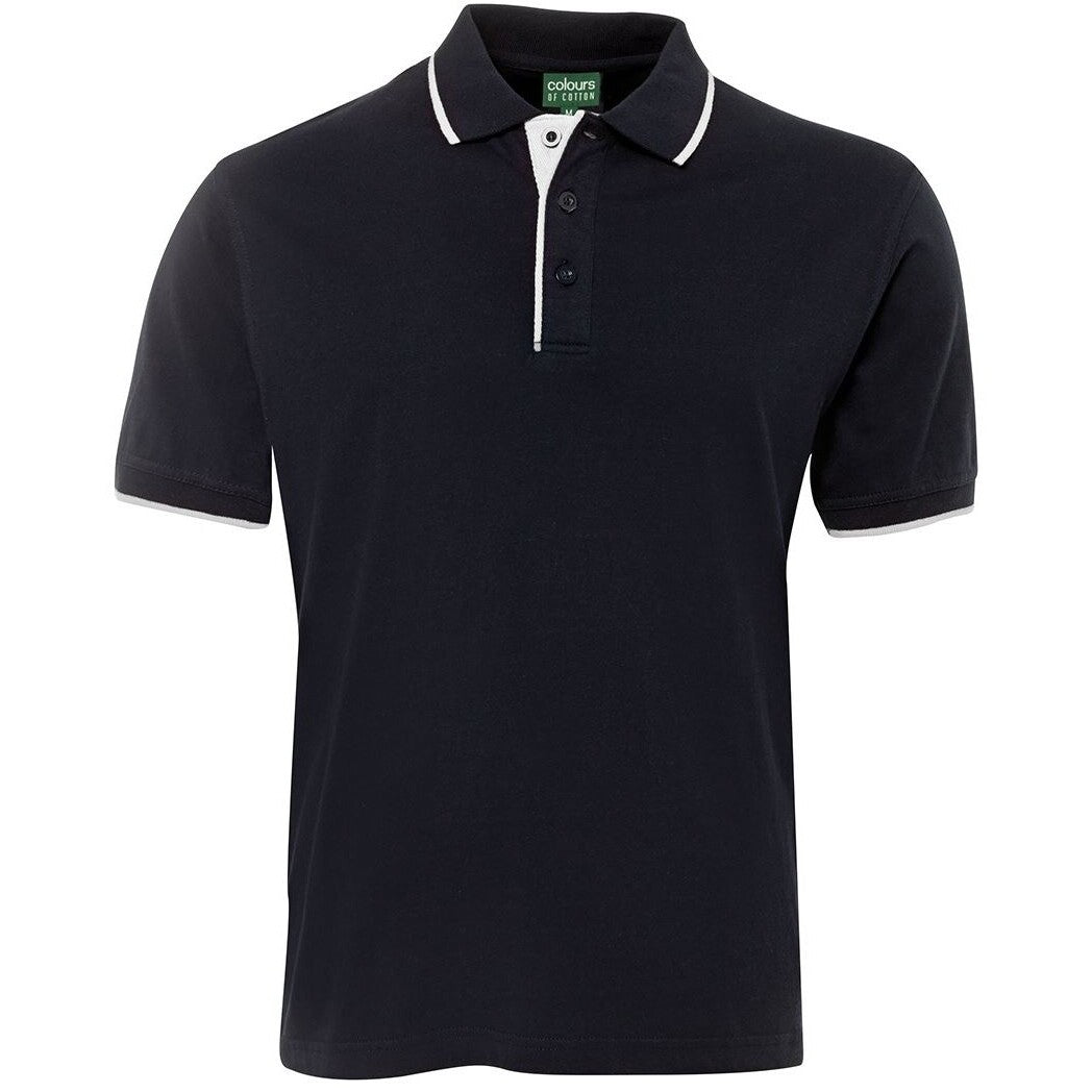 JB's Wear 2CT Tipping Polo - Front View | color:Navy/White|view:front