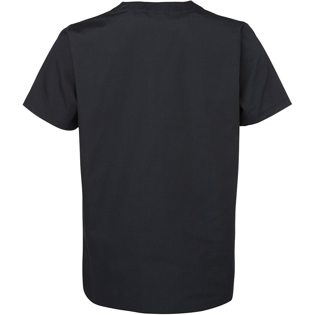 JB's Wear 4SRT Unisex Scrubs Top - Back View | color:Black|view:back