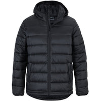 JB's Wear 3AHU Urban Hooded Puffer Jacket - Front View | color:Black|view:front