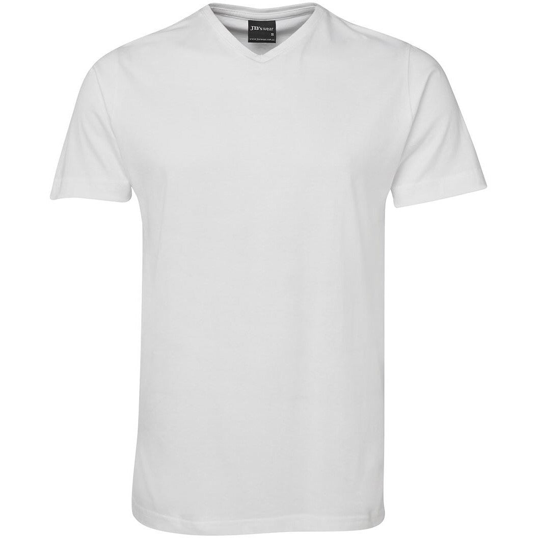 JB's Wear 1VT V-Neck Tee - Front View | color:White|view:front