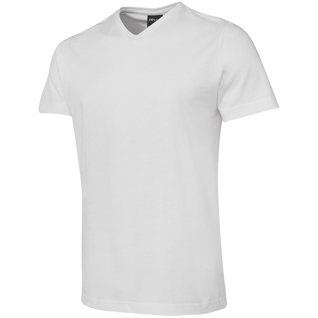 JB's Wear 1VT V-Neck Tee - Side View | color:White|view:side