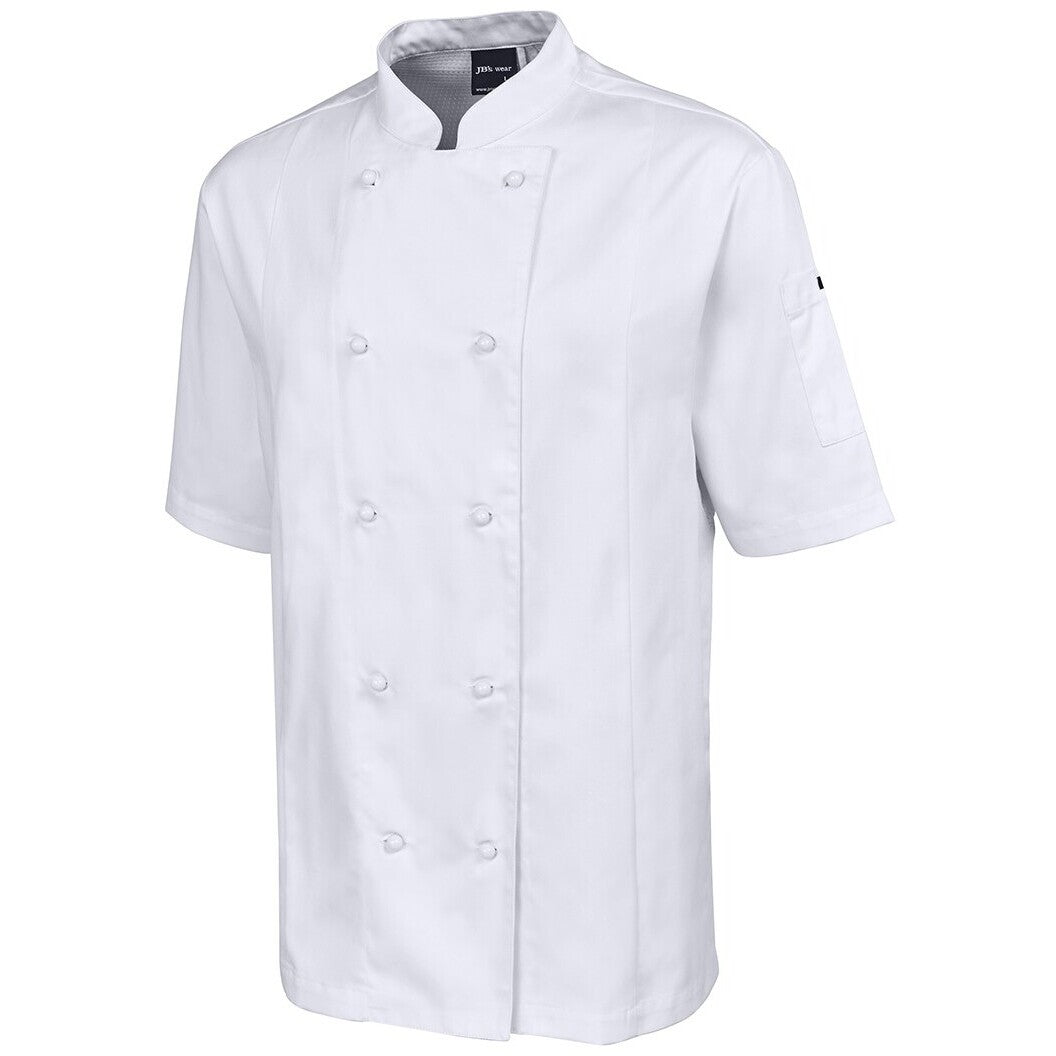 JB's Wear 5CVS Vented Chef's S/S Jacket - Side View | color:White|view:side