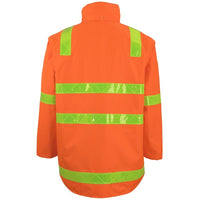 JB's Wear 6DVRL VIC Road (D+N) Zip Off Sleeve Longline Jacket - Back View | color:Orange|view:back
