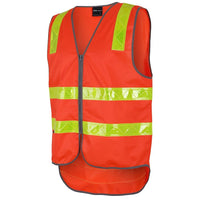 JB's Wear 6DVRV Vic Road (D+N) Zip Safety Vest - Side View | color:Orange|view:side