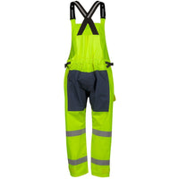 JB's Wear 6WBB Waterproof Bib & Brace - Back View | color:Lime|view:back