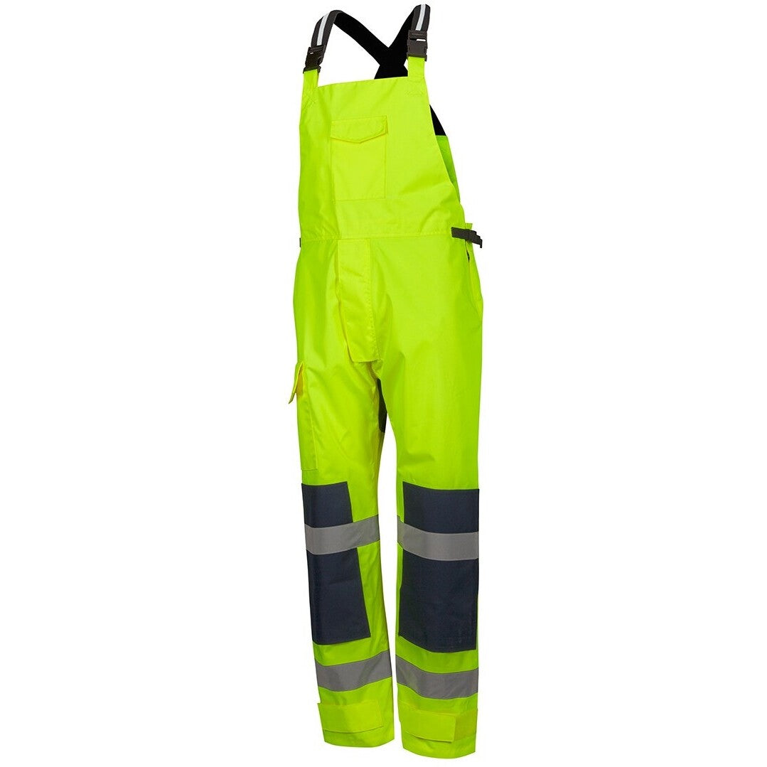 JB's Wear 6WBB Waterproof Bib & Brace - Side View | color:Lime|view:side
