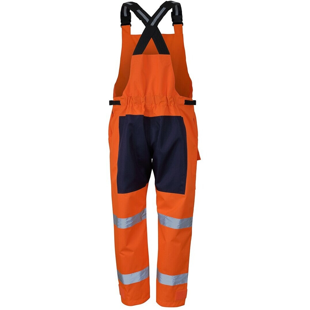 JB's Wear 6WBB Waterproof Bib & Brace - Back View | color:Orange|view:back