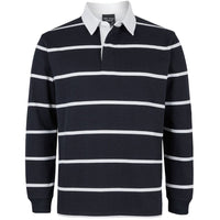 JB's Wear 3RYD Yarn Dyed Rugby - Front View | color:Black/White|view:front
