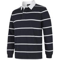 JB's Wear 3RYD Yarn Dyed Rugby - Side View | color:Black/White|view:side